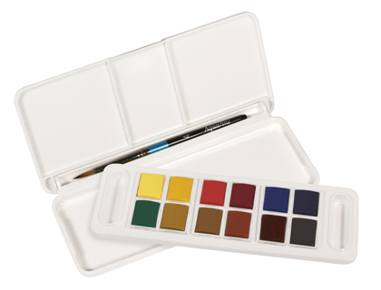 ACUARELA DALER ROWNEY AQUAFINE TRAVEL SET CON PINCEL CAJA DE 12 COLORES SURTIDOS