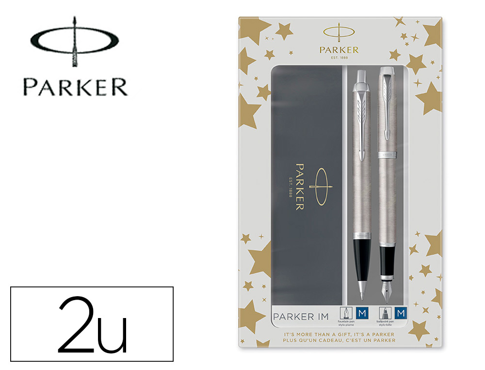 JUEGO PARKER IM ESSENTIAL ACERO CT BOLIGRAFO + PLUMA