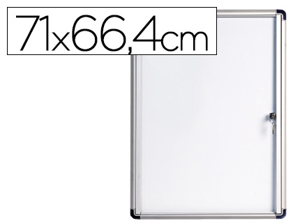 VITRINA DE ANUNCIOS BI-OFFICE FONDO MAGNETICO EXTRAPLANA DE INTERIOR 710X664 MM