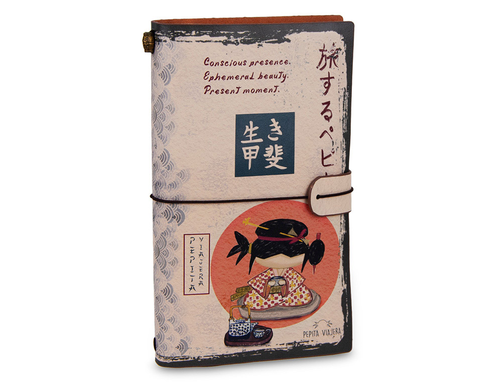 CUADERNO DE VIAJE NOTEBOOK PEPITA VIAJERA JAPON 206X122X15 MM